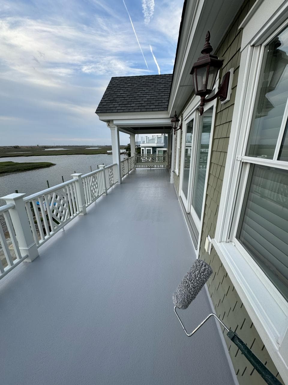 avalon nj fiberglass deck recolor re-gelcoating after — restored gelcoat finish