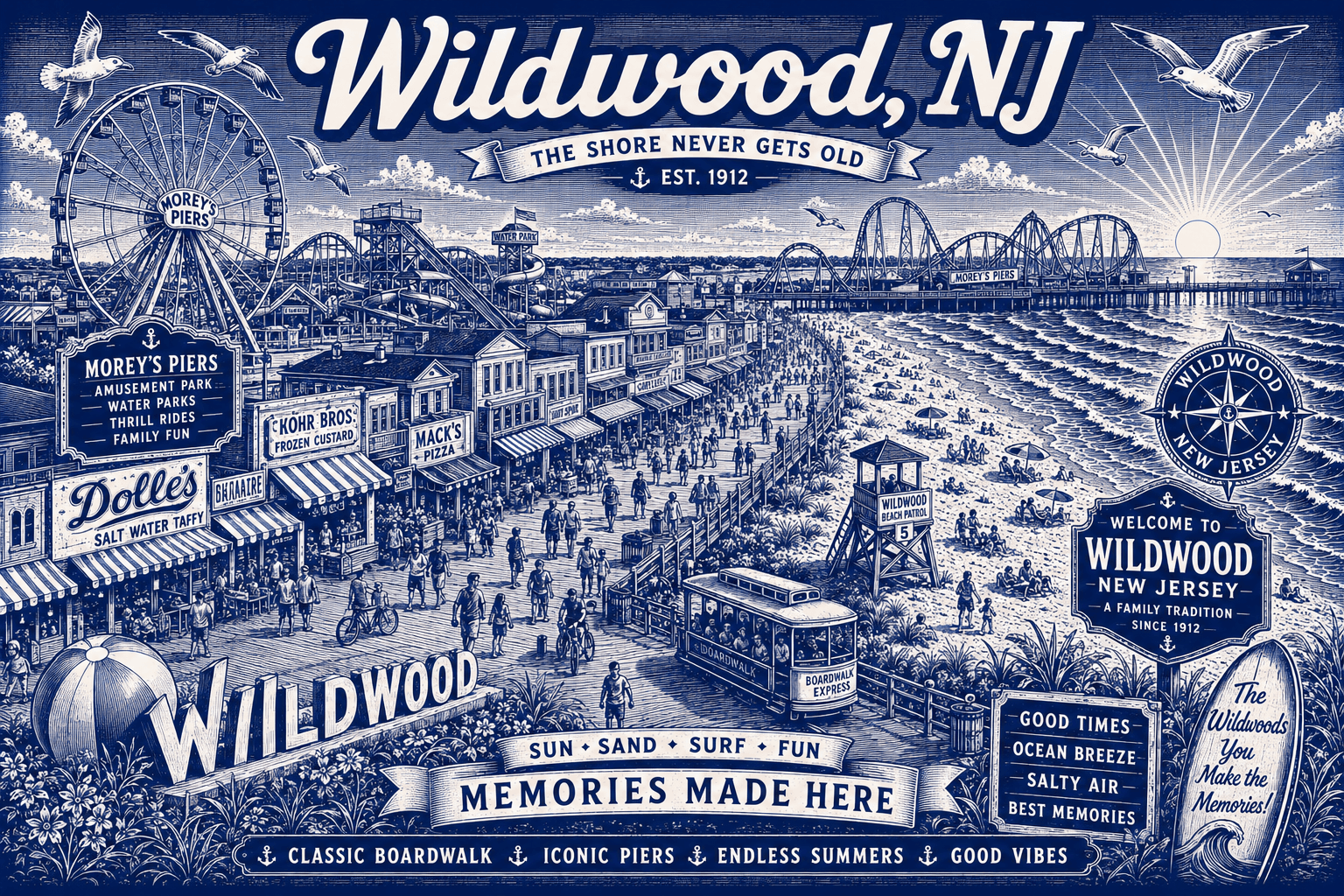 Wildwood NJ fiberglass deck service area